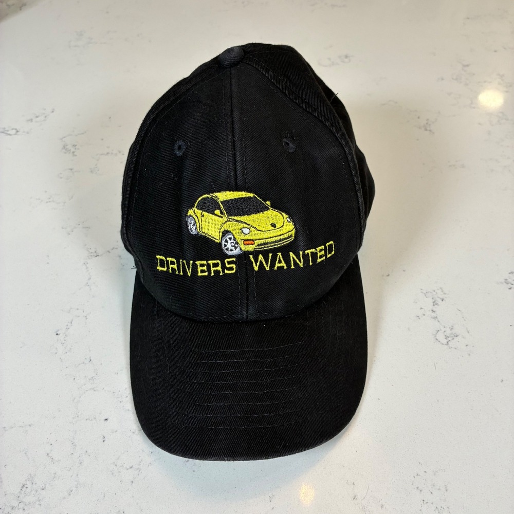 MUNI'S Baseball Cap OSFA VW New Beetle Drivers Wanted Embroidered Y2K Retro